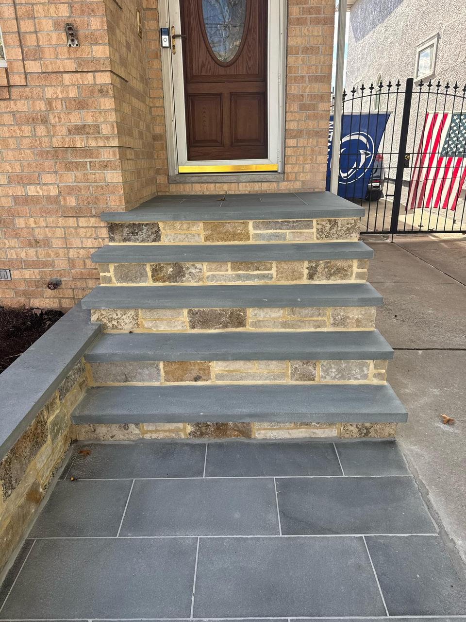 Granite steps and tile work